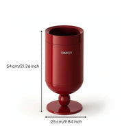 Modern Pedestal Trash Can Stylish Trash Can with Open Top Sleek Stainless Steel Waste Bin Narrow for Kitchen, Living Room, Office