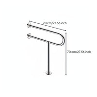 Anti-Slip Wall Mounted Toilet Armrest Foldable Design Flip up Toilet Grab Bar Rust-Proof Wall Mounted Safety Bar Space-Saving for Disabled Individuals
