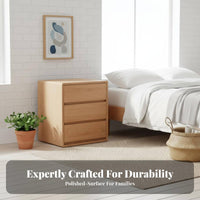 3-Drawer End Table Modern Design 3-Drawer Chest Large Capacity for Home, Hallway