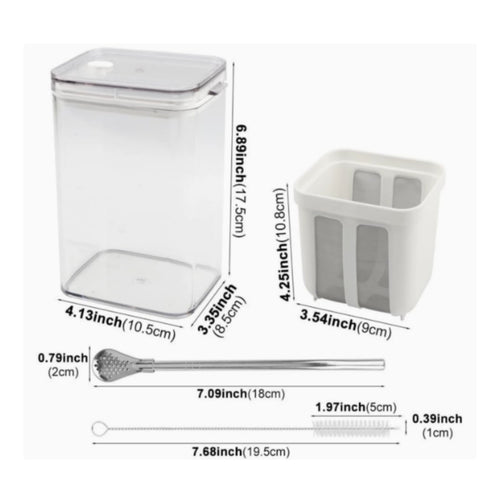 Yogurt Strainer Fine Mesh Yogurt Strainer with Spoon Whey Separator Stainless Steel for Home Cooks, Kitchen