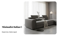 C-Shaped Couch Table Narrow silhouette C-Shaped Snack Table Light Luxury Aesthetic