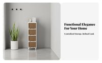 Wheeled Storage Tower long-lasting Rolling Storage Cart With casters for Narrow Spaces