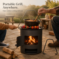 Portable Wood Burning Stove for Outdoor Camping and Home Use