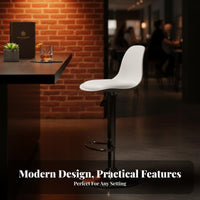 Adjustable Swivel Stool with Backrest Modern Design Bar Chair Stable Round Base