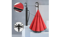 Automatic Close Inverted Umbrella Reflective Inverted Umbrella Large Windproof for Drivers, Commuters