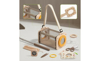 Educational Observation Kit with Net Portable Catching Kit Wooden Tweezers Clear for Nature Lovers, Toddlers