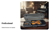 4/4 Full Size Violin Case Built-in Thermometer Violin Backpack Case Instrument Carrying Bag Pressure-Resistant Waterproof