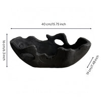 Wooden Serving Tray Irregular Shape Wooden Decorative Bowl Hollow Center Decorative Bowl