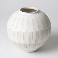 Wabi-Sabi Ceramic Vase, Hand-Painted Chinese Style
