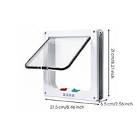 Locking Pet Flap Door Sturdy ABS Material 4-Directional Locking Feline Door