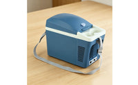 Portable Car Refrigerator Compact 12V Car Fridge Space Saving Mini Fridge with Carry Strap for Travelers, Students, Office