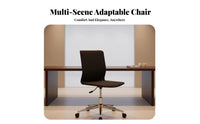Adjustable Height Armless Drafting Chair Ergonomic Back Support Armless Rolling Chair with Footrest Padded Seat Cushion Office Furniture Easy to Clean for Receptionists, Professionals, Students, Reception Area, Conference Room, Studio, Standing Desk Setup