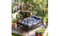 Metal Dollhouse Bed with Mattress Vintage Style Furniture Realistic for Diorama