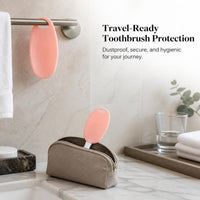 Portable Silicone Toothbrush Holder Travel Case with Hook or Standard Design