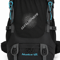 60L Hiking Backpack Water Resistant Rucksack for Multi-Day Hikes Camping
