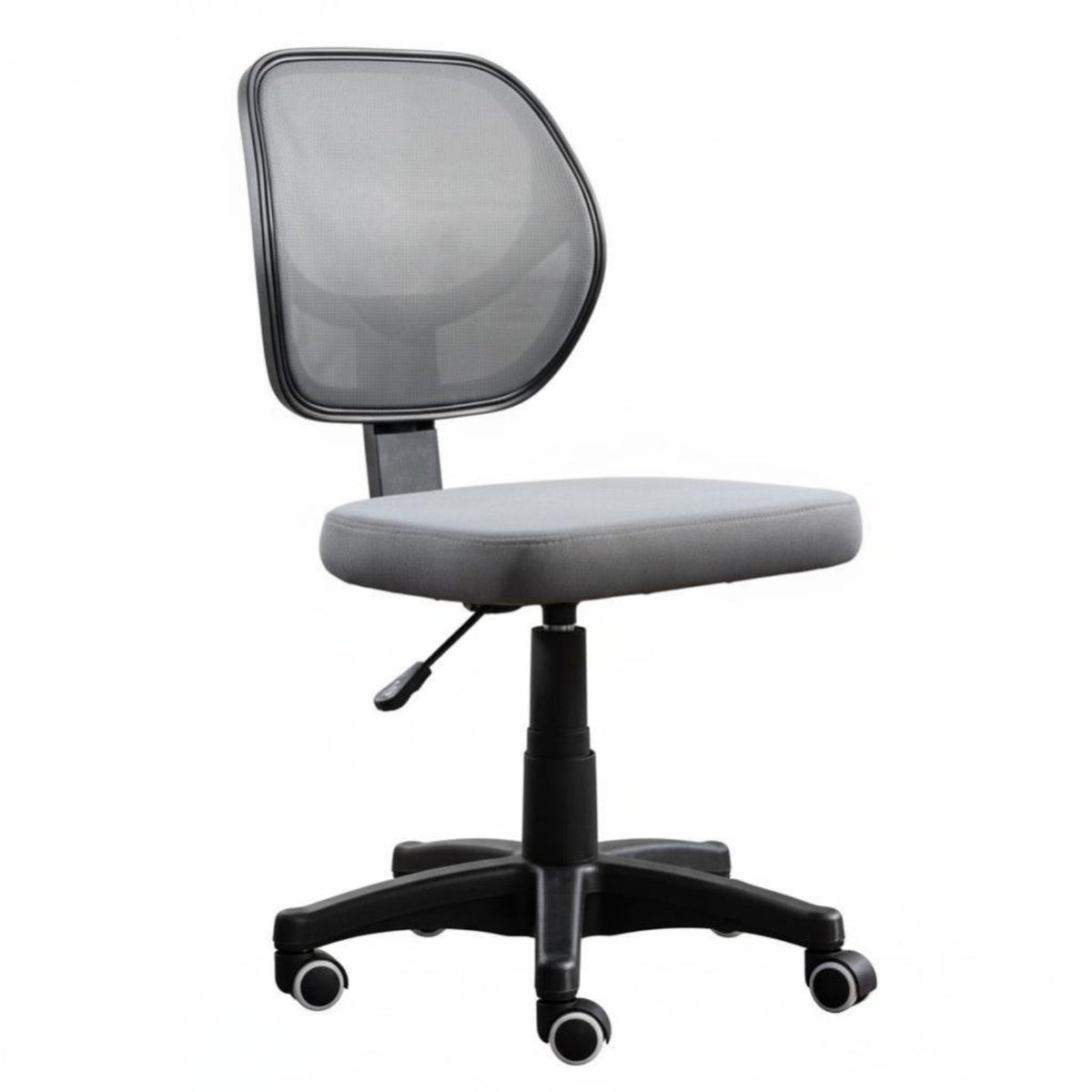 Height Adjustable Armless Caster Chair space-saving Design Armless Rolling Chair Minimalist design rotating Seat Mobile Casters for Children, Students, Small Spaces, Study Room, Bedroom
