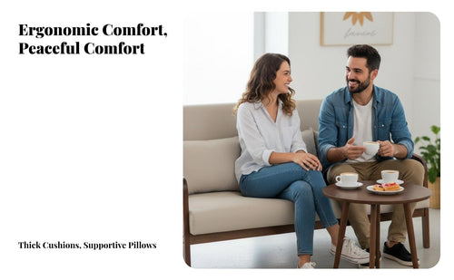 Wear-Resistant Upholstered Armchair and Table Group Sturdy Frame Commercial Furniture Easy to Clean Cafe Seating High-Density Cushioning for Restaurant Managers, Business Owners, Customers, Book Bar, Small Eatery, Reception Area