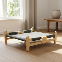 Cat and Dog Hammock Bed Sturdy Cat Hammock Bed Breathable Wooden Pet Cot for Small Dogs