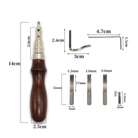 7-in-1 Leather Groover Comfortable Grip 7 in 1 Leathercraft Tool Rust-Resistant