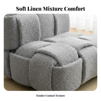 Woven Texture Cushioned Floor Lounger snug Comfortable Knitted Lounger Sofa Thick Cushioning Lounge Seating Lightweight for Students, Young Adults, video game enthusiasts, Living Room, Bedroom, Small Apartments, perusing corner