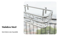 Space-Saving Hanging Railing Planter Rack Rust Resistant Hanging Railing Planter Adjustable hangers Flower Pot Holder Easy Installation for Gardeners, Apartment Dwellers, Homeowners, sillsill, sill, Fence, Patio