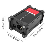 音频隔离箱XLR/1/4“ 6.35mmTRS TS嗡嗡声消除器接地环隔离变压器
