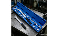 15 Pieces Auxiliary Belt Tensioner Pulley Removal Tool Kit with Case Easy Storage Belt Wrench Set Professional for Mechanics, Repair Shops