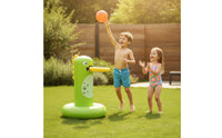 Interactive Inflatable Pool with Basketball Hoop Thickened Pool with Basketball Hoop Colorful Play Center Heavy Duty for Garden, Patio