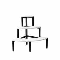 Tiered Ladder Shelf Floor-Standing Flower Rack Corner-Fit for Living Room, Patio