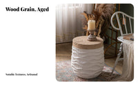 Tree Stump Stool No Assembly Required Carved Stumpdesign Table for Lounge Area