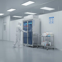FFU Garment Storage Locker Heavy Duty Stainless Steel Cleanroom Cabinet HEPA Filtration Anti Dust Removal Wardrobe for Cleanrooms, Laboratories