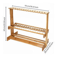 Bamboo Fishing Rod Rack unobstructedFrame Storage Furniture Sturdy Base for Shop