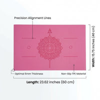 Home Gym Exercise Mat for Fitness, Non-Slip Workout Mat, Pilates Mat with Alignment, Thick Exercise Cushion, TPE Fitness Pad