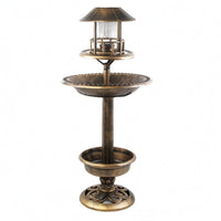 Decorative Birdbath Combo Freestanding Garden Decor Weather Resistant