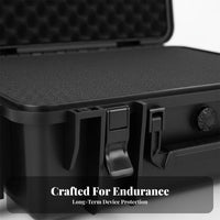 Wheeled Hard Case with Foam Shockproof Rolling Flight Chest Padlockable