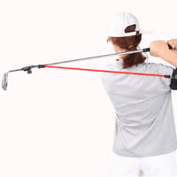 Indoor Golf Training Rod with Resistance Cord Tempo Golf Release Practice Aid Portable Adjustable for Golfers, Home, Office