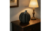 Rattan-Look Resin Pumpkin Woven Pumpkin Decor Rustic Pumpkins Vintage for Tabletop, Mantel