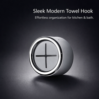 Kitchen Decor Storage Hook for Modern Homes, Heavy Duty Sticky Hanging for Renter Friendly Use, Traceless Single Cloth Holder for Dorm Room