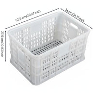 Ventilated Crate Open Lattice Design Stackable Rectangular Crate Lightweight for Warehouse