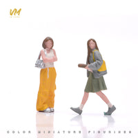 VM 1/64通勤姐妹组合微缩人偶 微缩场景沙盘模型道具小人偶