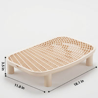 Cat Litter Trapper Double Layer Sifting Tray, Removable PP Material Box Step with Raised Legs, Portable Catcher for Adult Pet Open Top Toilet