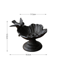Cast Metal Bird Feeder Vintage Freestanding Compact for Balcony, Patio