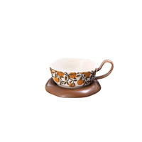 Ceramic Cup with Saucer Glazed Coffee Cup and Saucer Set Food-Safe for Breakfast