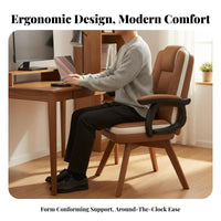 Upholstered Armchair Supportive Backrest Seating Furniture No casters for Bedroom