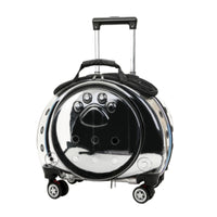 Pet Carrier with Wheels Hard Shell Cat Carrier with Wheels Ventilated for Cats, Small Dogs