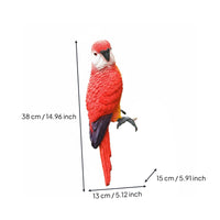 Garden Parrot Figurine Parrot Decor Lifelike Design Realistic Parrot Statue Weather-Resistant Outdoor Decoration for Patio, Yard