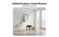 Round Wooden Stool sturdy Wood Round Four-Legged Stool Western design for Bedroom