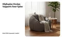 Highposterior Beanbag Lie-Flat Design Floor Seating Full physique Support snug for e-sports fans, Living Room