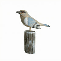 Wooden Bird Figurine Seabird Desktop Ornament Ornamental Craft Tabletop Bird Decor