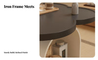 3 Pieces floor Tea Table Set Light Luxury Design Floor Desk Multi-Functional